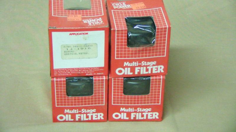 4 cycle power oil filter lot of 4 suzuki gsx750r vs750 gsxr vintage motorcycle