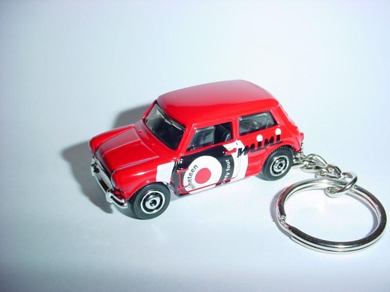 NEW RED 1964 AUSTIN MINI COOPER CUSTOM KEYCHAIN fob KEY CHAIN ring RALLY racer, US $9.71, image 2