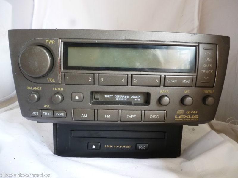 01-05 Lexus LS430 Pioneer Premium 6 Disc Cd Cassette Radio 86120-50670 *, US $323.75, image 2