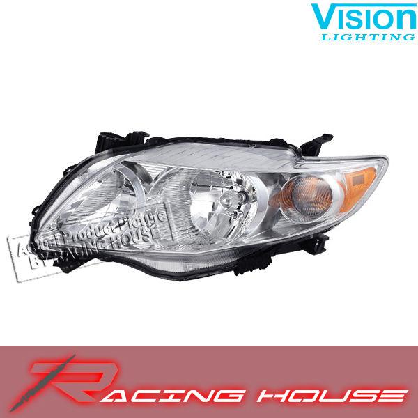 L/h headlight driver side lamp kit unit replacement 2009-10 toyota corolla