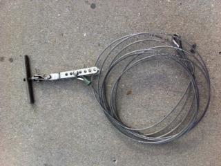 Complete hobie cat 16 side shroud- cable, adjuster, and anchor bar- great cond!