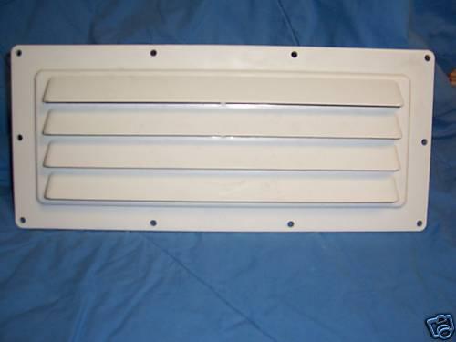 Rv -  side vent for ducted range hood vent - louvered - ivory - replacement