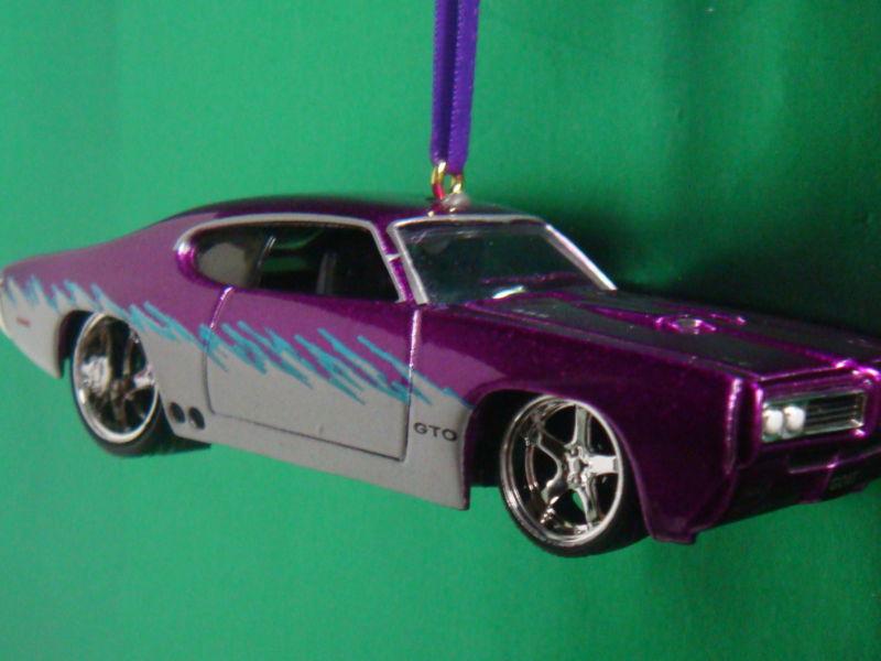 1969 '69 pontiac gto judge purple christmas tree ornament