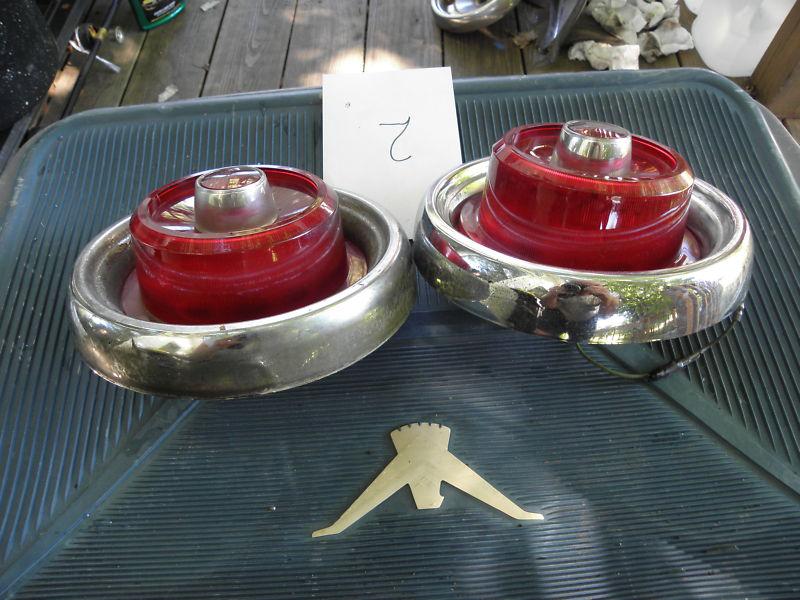 1955 Ford Thunderbird Tail Light Assembly -Housing, Lenses, - Pair 2G, US $20.00, image 2