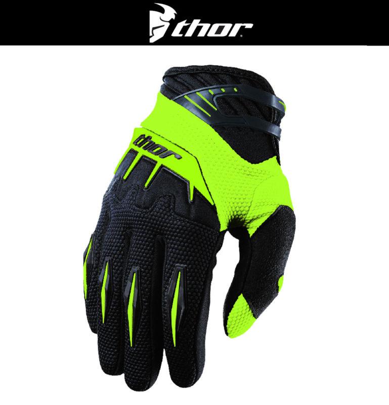 Thor youth spectrum green black dirt bike gloves motocross mx atv 2014