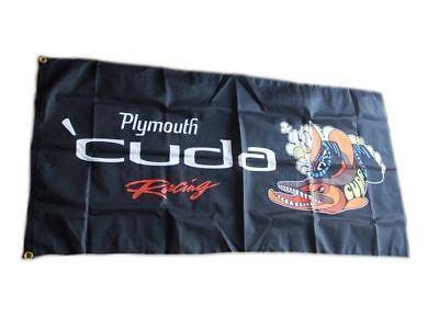 Cuda fish barracuda banner flag limited plymouth 4x2 feet dodge mopar