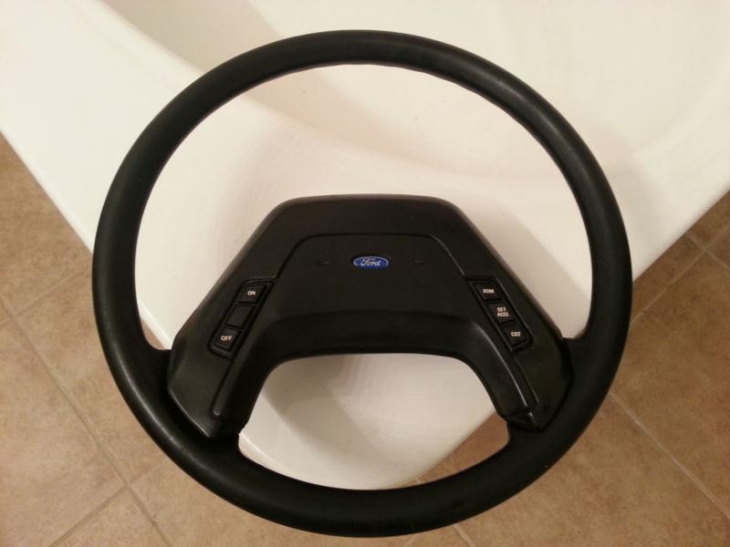 Buy 1988 Ford F150 OEM Steering Wheel w Cruise Horn Pad Fat Grip Great