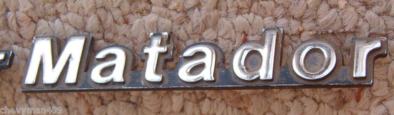 AMC MATADOR SCRIPT EMBLEMS PAIR BADGE AMERICAN MOTORS LOT, US $5.99, image 3