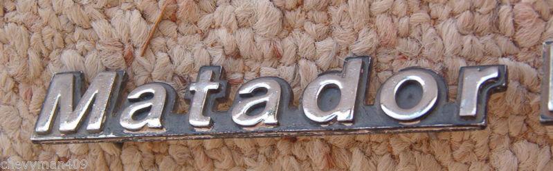 AMC MATADOR SCRIPT EMBLEMS PAIR BADGE AMERICAN MOTORS LOT, US $5.99, image 4