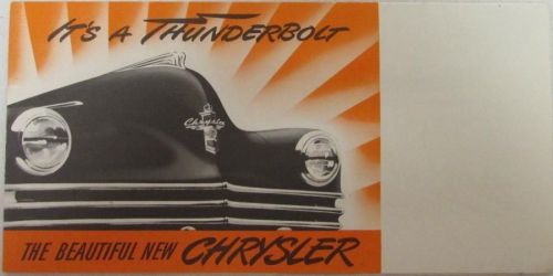 1942 chrysler sales brochure thunderbolt