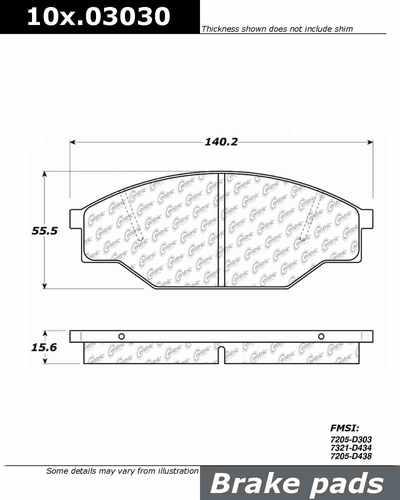 Centric 100.03030 brake pad or shoe, front