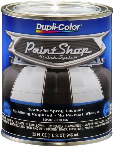 Dupli-color jet black paint shop finish system ready to spray lacquer, new
