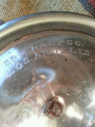 Antique clamp on bumper light -early vintage 6 volt lamp by s &amp; m lamp co. of la
