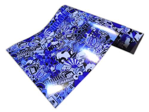 Bomb blue sticker jdm 150x30cm ~ 60" x 12" car laptop motorbike decal vinyl