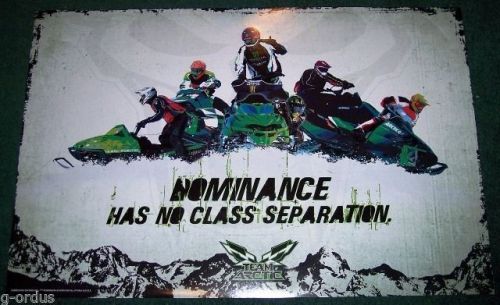 New arctic cat snowmobile  "dominance has no seperation" 37" x 25" poster!!
