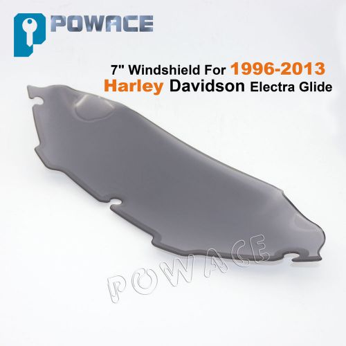 Smoke 7" wave windscreen windshield for harley 1996-2013 flht flhtc flhx flhtcu