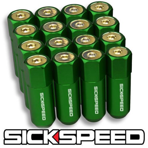 Buy 16 GREEN/24K GOLD CAPPED ALUMINUM 60MM EXTENDED LUG NUTS WHEELS 1/2x20 L30 in Yakima