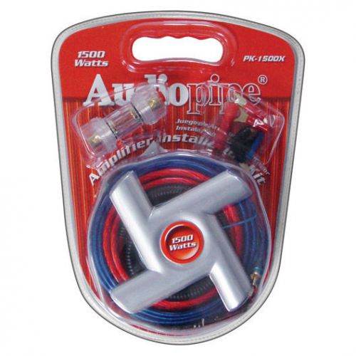 Amp wiring kit 8 ga.for systems up to 1500watts audiopipe pk1500x amplifier kit
