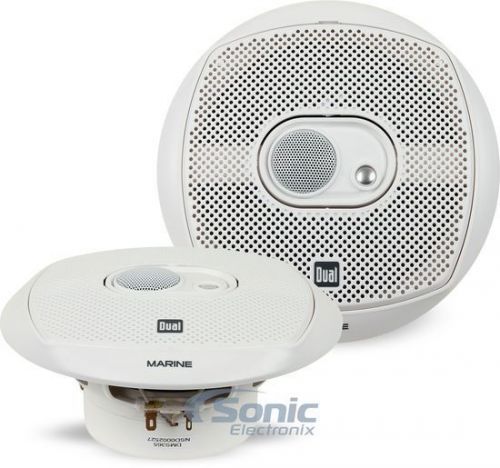 New! dual dms365 30w 6.5&#034; dms series 3-way coaxial marine stereo speakers