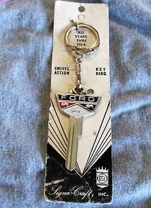 Vintage nos gold plated colorcrest key fits ford 1952-1964