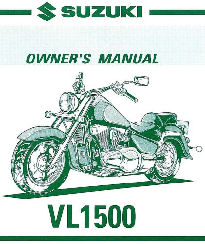 2000 suzuki vl1500 intruder motorcycle owners manual -vl 1500 intruder-suzuki