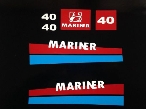Mercury mariner 40 hp outboard marine vinyl decals1984 1985 1986 1987