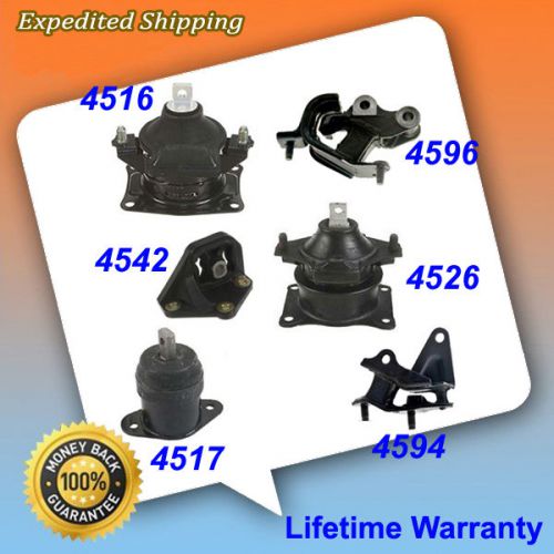 Fits:03-07 honda accord 2.4l engine motor &amp; trans.mount set 6pcs for manual m959