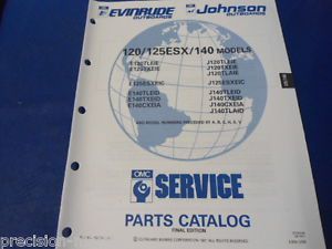1991 omc evinrude/johnson parts catalog, 120/125esx/140 models