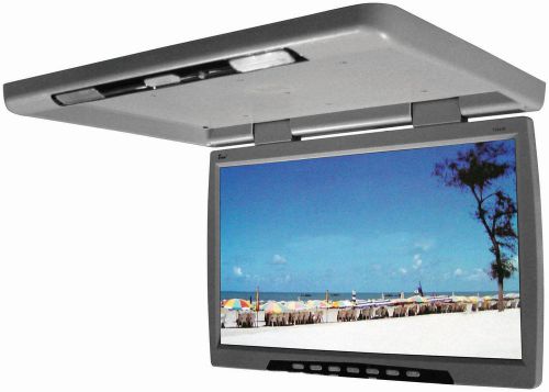 Tview t244irgr 24&#034; flip down black tft/lcd monitor remote dual dome lights gray