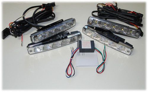 White drl strobe kit 1 watt  light 5 led ems clear