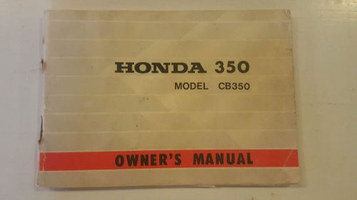 Honda cb350 owner's manual 1970 - good condition