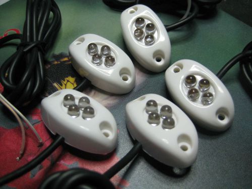 12v 5 x 4 led pods green neon accent step light gn4w