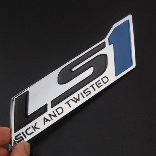 3d chrome ls1 sick and twisted for camaro fender emblem badge sticker abs car