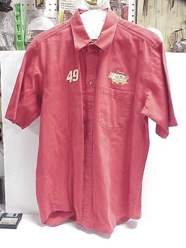 Large red three rivers pit crew uniform / shirt &#034;petro express racing&#034; ju1