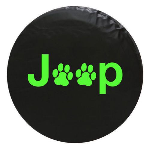 Jeep spare tire cover paw print 31 inch - gecko green