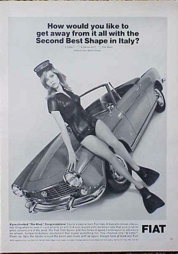 1966 fiat scuba diver original vintage ad cmy store 4 more ads  5+= free ship
