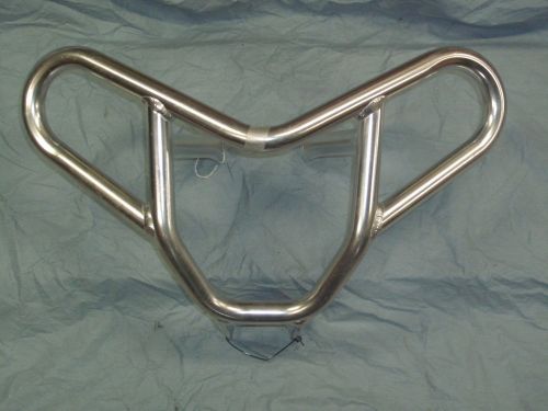 New oem nos 09-12 yamaha yfz450 atv polished aluminum front brush guard #if4608