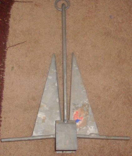 Small boat fluke anchor galvinized steel 5lbs. 20" used