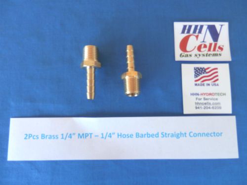 2pcs brass 1/4" npt - 1/4" hose barb hho dry cell hydrogen generator kit