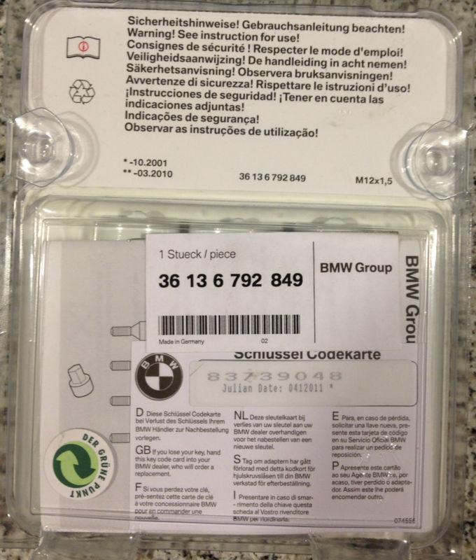 Buy BMW OEM Wheel Lock Set (PN 36136792849) in Stamford