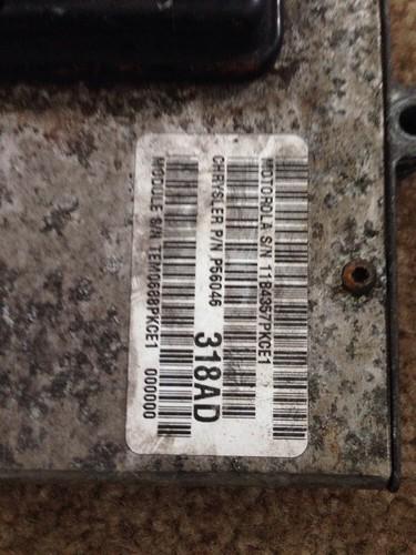 98 DODGE VAN 5.9 ENGINE CONTROL MODULE P56046318AD, US $105.00, image 2