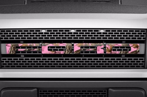 Ford raptor f150 svt grille insert graphic vinyl sticker grill decal - pink camo