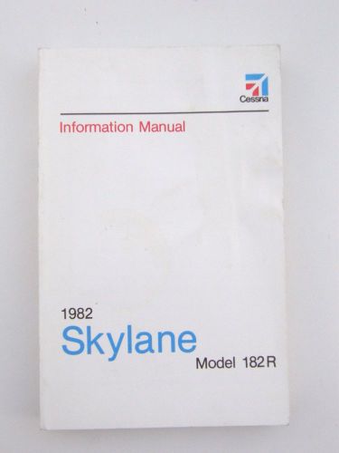 Cessna 182r skylane airplane information manual 1982