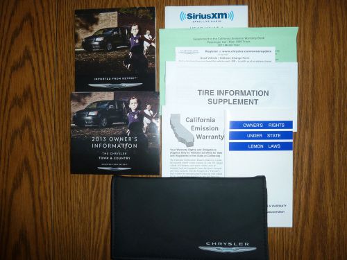 2013 chrysler town &amp; country owners manuals
