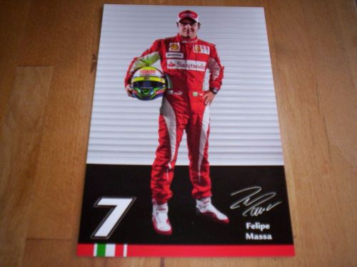 Orig. ferrari f10 formula 1 felipe massa factory postcard # 3670/10, rare