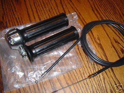 Nos minibike  cherry 7/8" twist grip set, w/ throttle cable, japan, mini bike