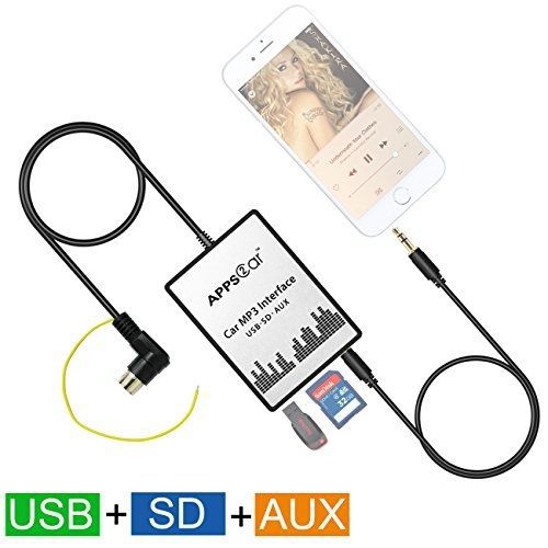 Apps2car car audio adapter for ipod iphone samsung android smartphone cell phone