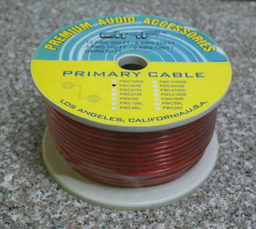 100% ofc red power cable 8 gauge 250 ft - free same day shipping!