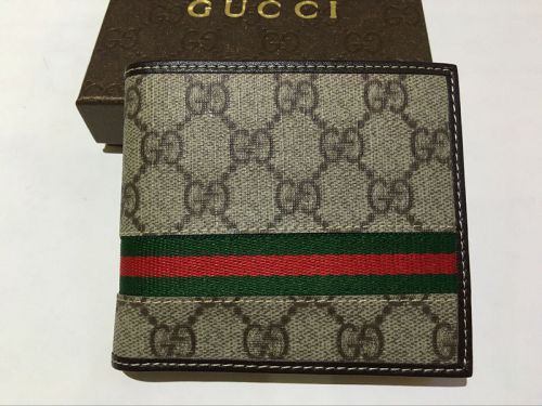 Men gucci gray  leather wallet