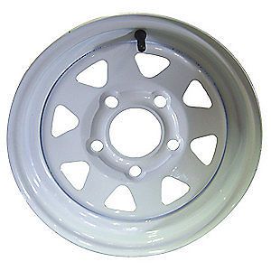 Shiyushi trailer wheel rim 13x4.5 5 lug on 4.5&#034; center white